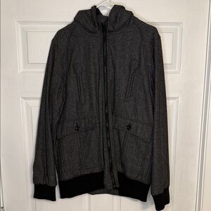 Men's Dark Gray Hooded Jacket